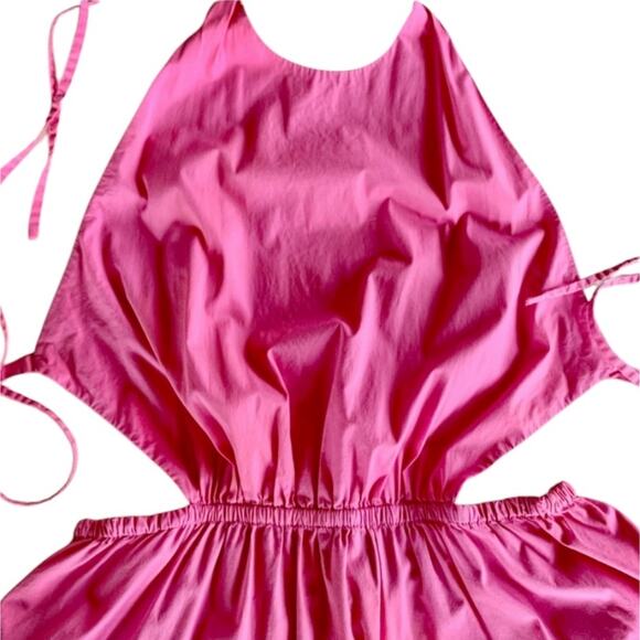 Staud Apfel Pink Halter Open Back Maxi Dress‎ - Tie Back Halter Dress Size XS - Picture 6 of 16